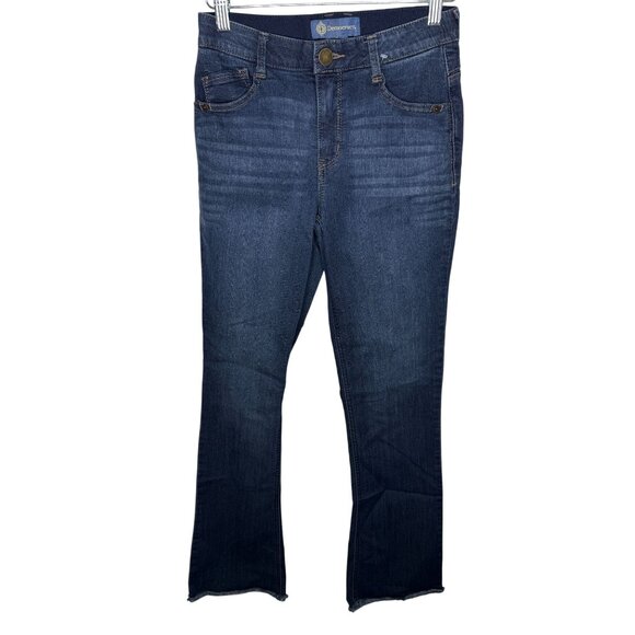 Democracy Ab-Solution Slim Bootcut Raw Hem Dark Wash Jeans | Size 2 - Picture 1 of 10